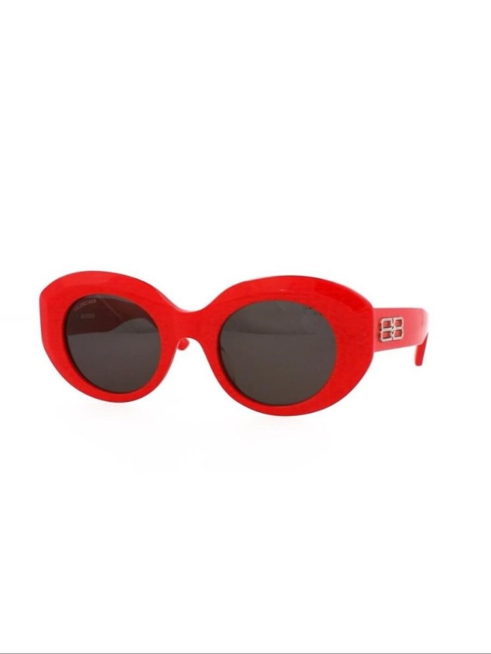 New Balenciaga Womens Round/Oval Red Red Grey Fashion Designer Sunglasses
